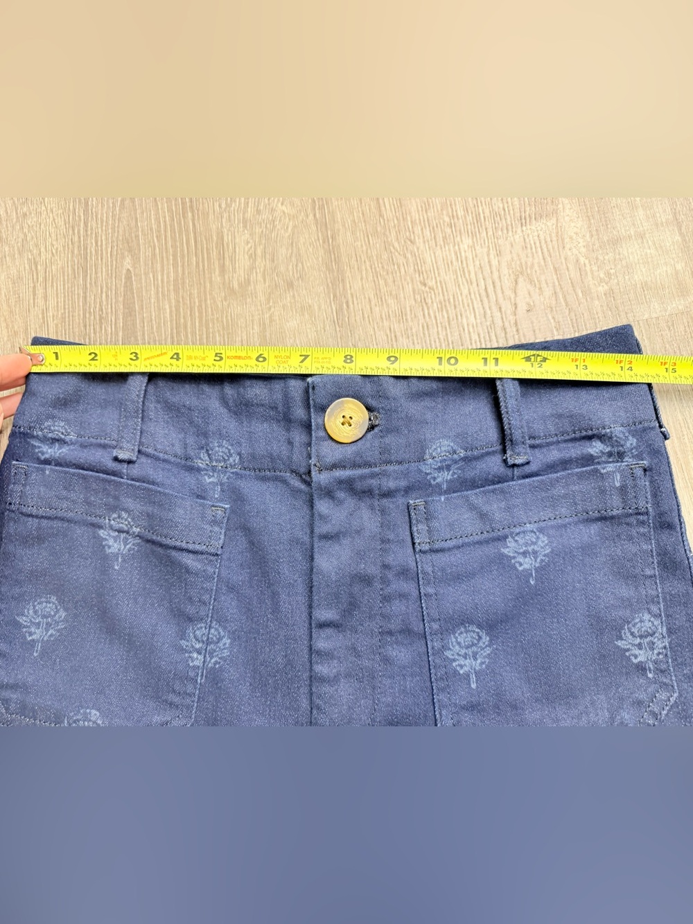 Maeve by Anthropologie The Colette Cropped Wide-Leg Floral Jeans 28P - Picture 5 of 10